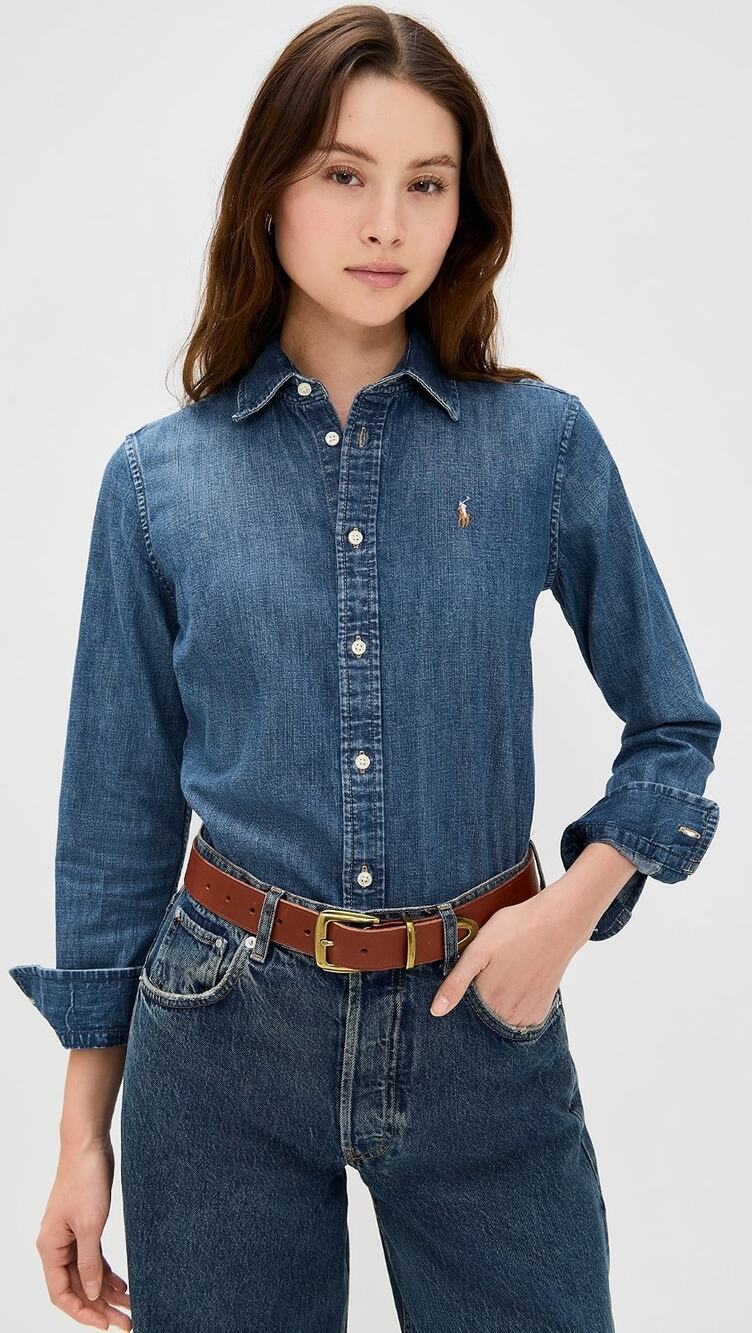 Ralph Lauren Denim Women's Custom Fit Button down size large